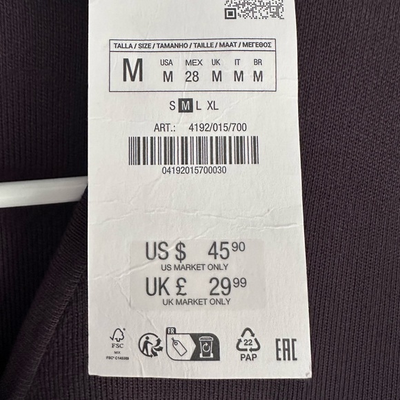 NWT - ZARA Knit gold button top - Picture 5 of 5